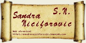 Sandra Nićiforović vizit kartica